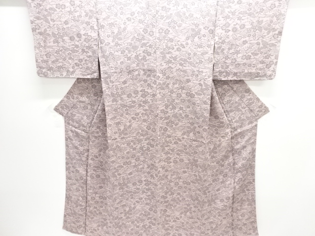 JAPANESE KIMONO / CHIRIMEN FABRIC / PLUM / CHERRY BLOSSOM PATTERNS A F